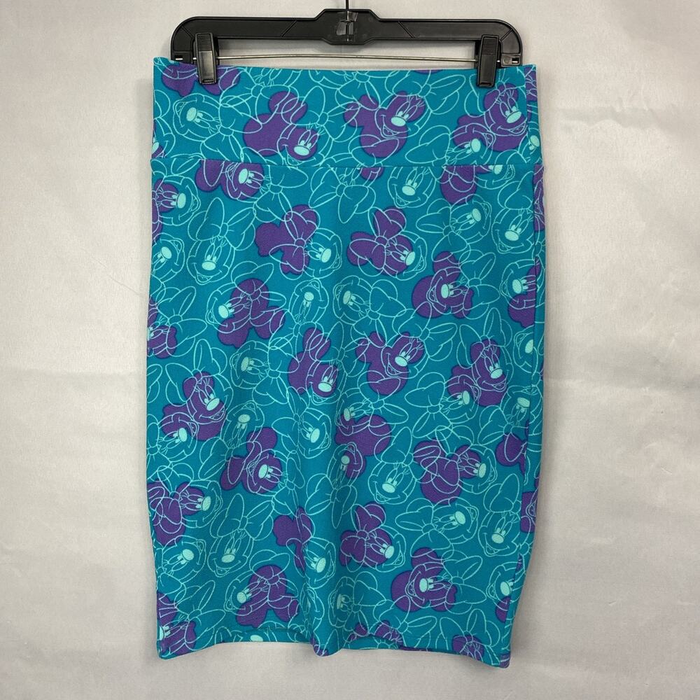 Lularoe Skirt Womens M Straight Pencil Minnie Mouse Disney Stretch Clothing